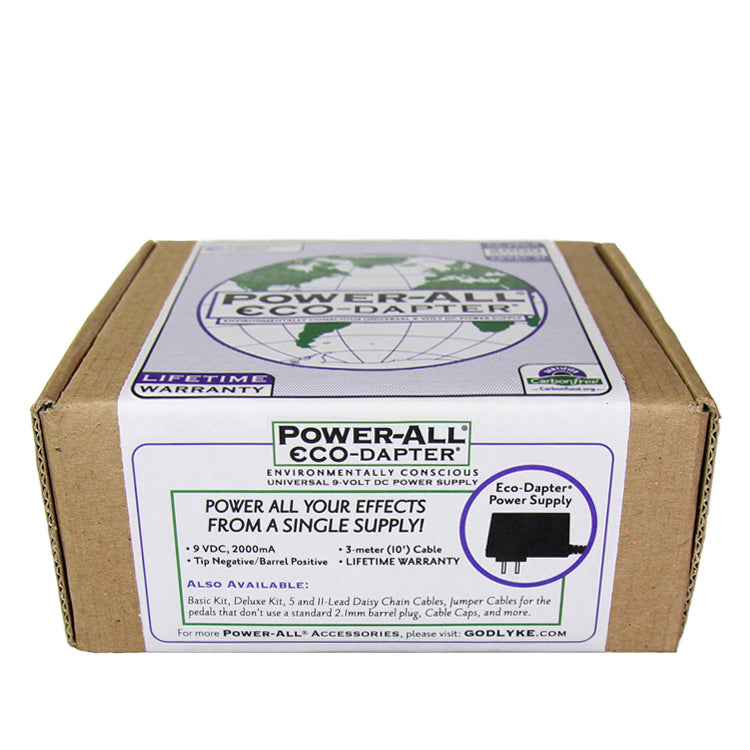 Power-All ECO-Dapter Power Supply for Guitar Effect Pedals Recycled Box Front
